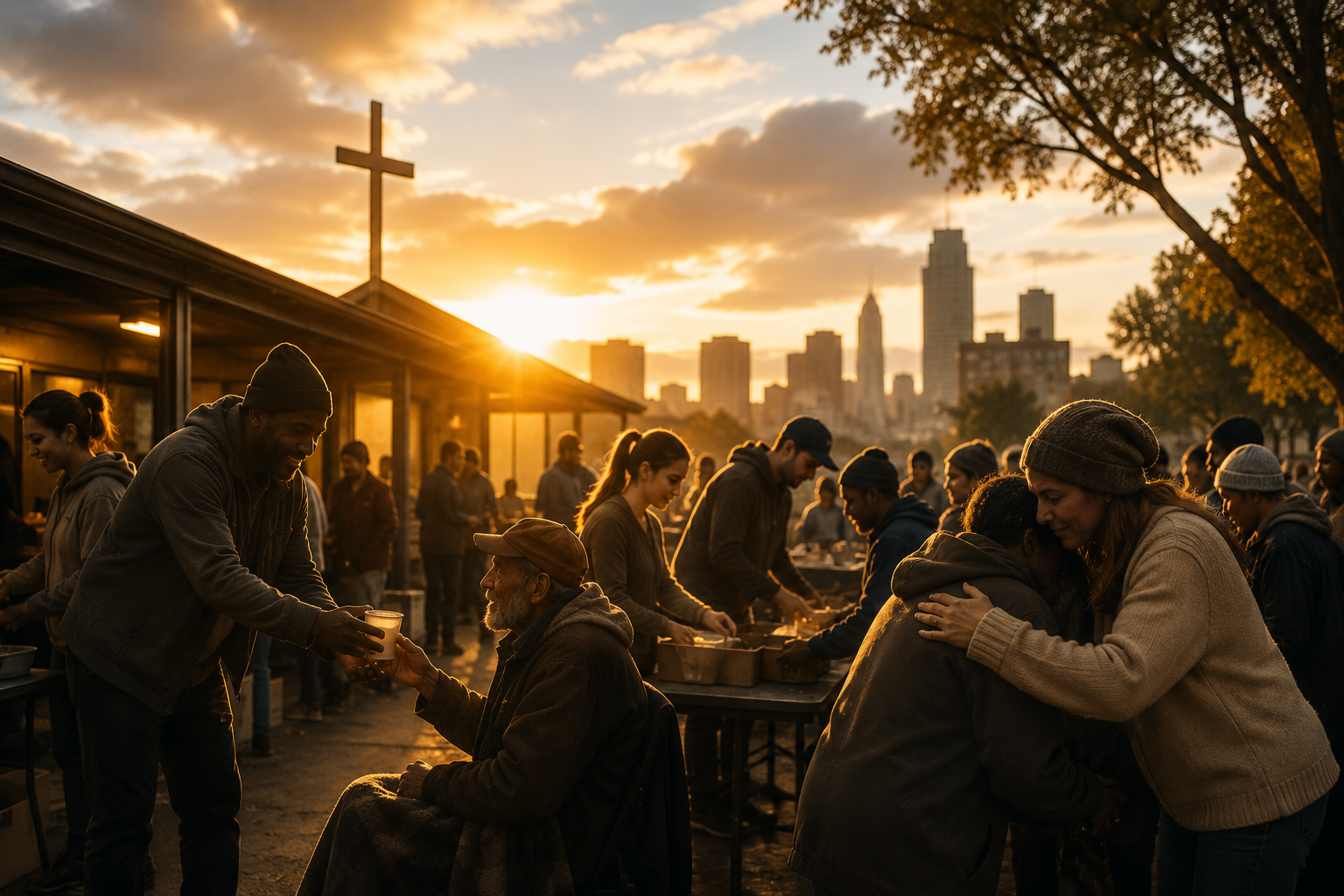 Mission of The Gospel Rescue Mission through prayer practical care and Gospel hope
