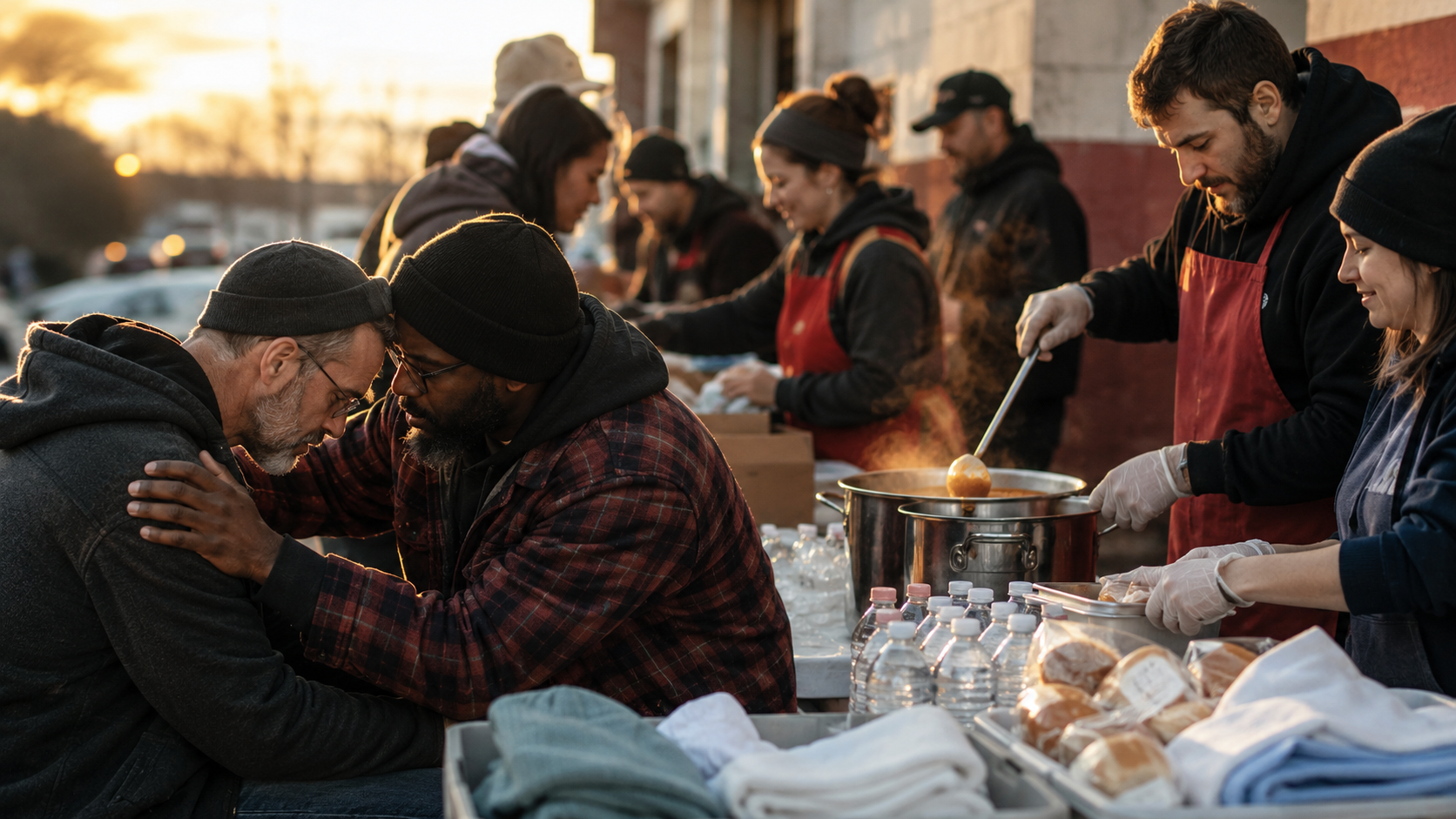 Volunteer ministry through prayer practical care faithful service and Gospel outreach