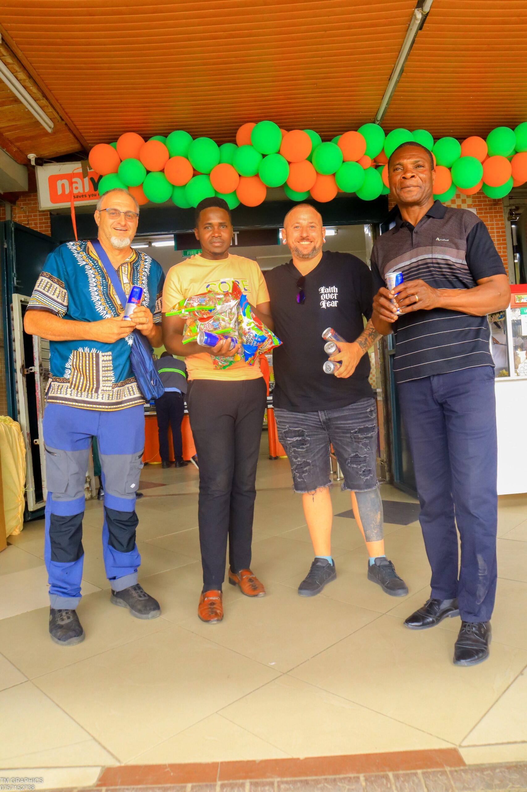 Mission participants standing together outdoors on a street in Kenya